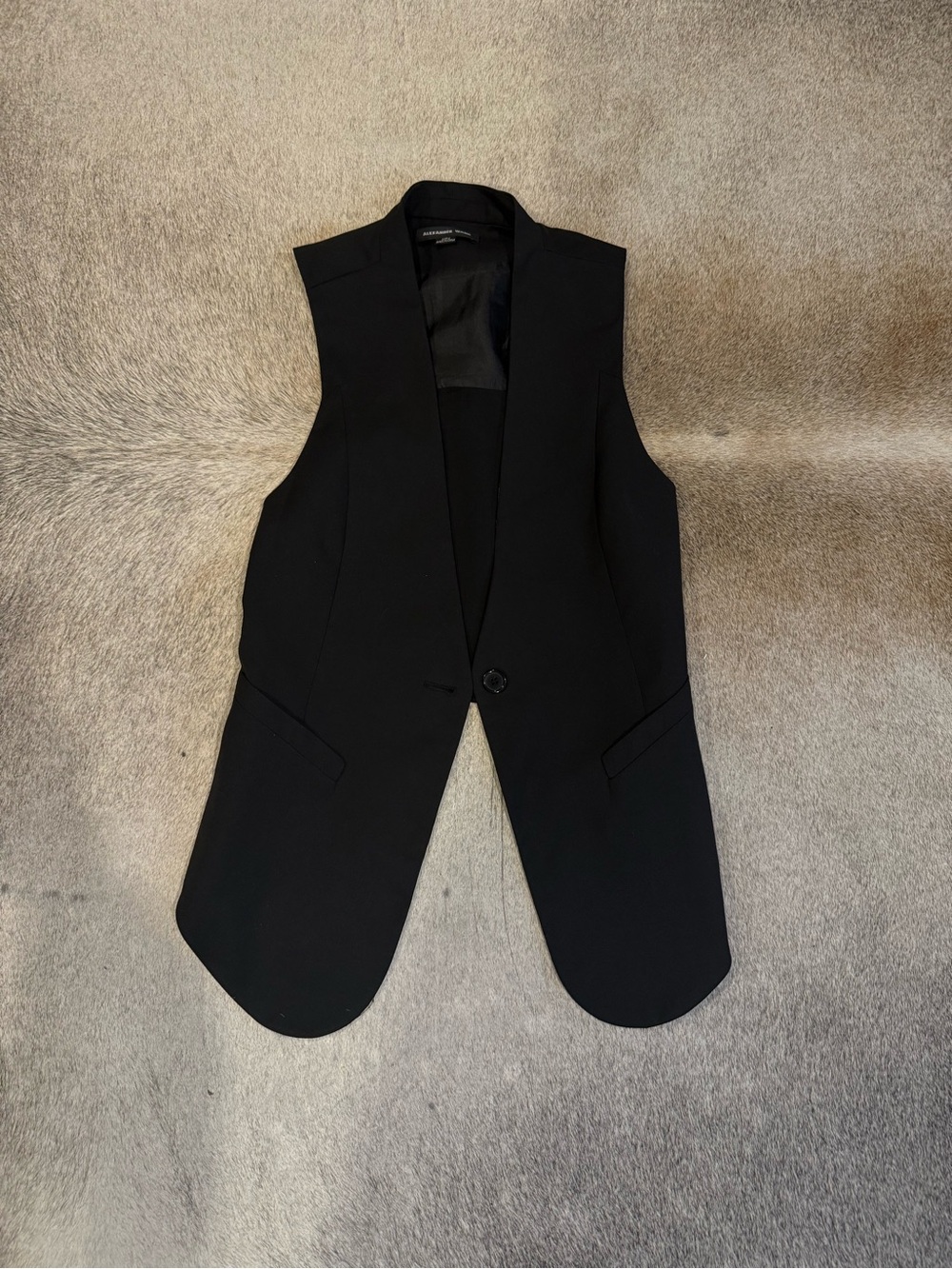 Alexander Wang Black Sleeveless Tailored Vest